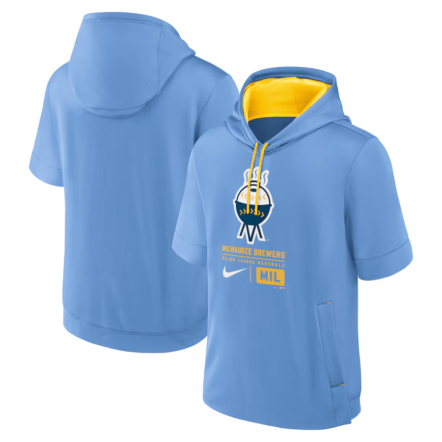 Men MLB Milwaukee Brewers blue 2024 Nike hoodie